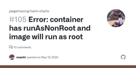 Error: Container Has Runasnonroot And Image Will Run As Root