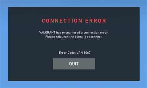 Error Code Van 1067