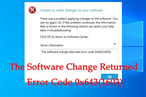 Solving the Puzzle of Errorcode 1603 0x643 in Software Center: Unveiling the Magic Trick