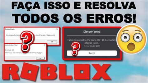 Erros do Roblox e como consertá-los