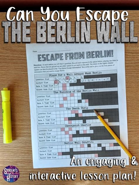 Escape From Berlin Worksheet Answer Key