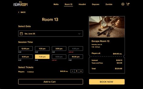 Escape Room Booking