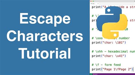 Escape Special Characters Python