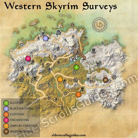 Western Skyrim Map & Blackreach Map ESO AlcastHQ