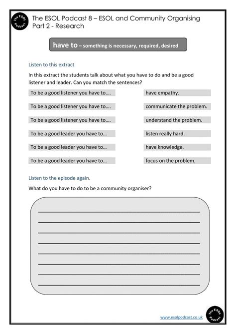Esol Printables