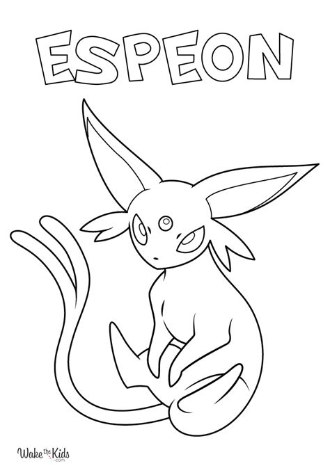 Espeon Coloring Page