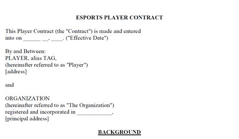 Creating an Esports Contract Template Part 2