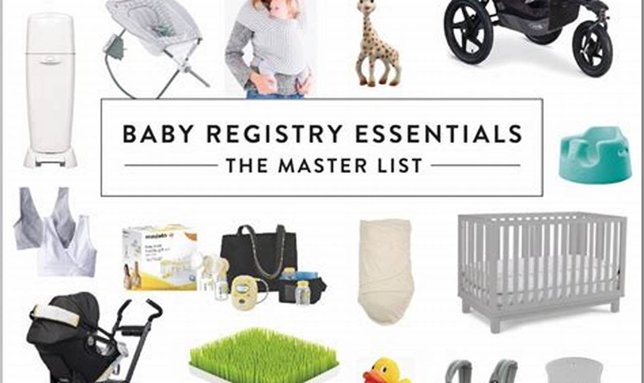 Essential baby registry products