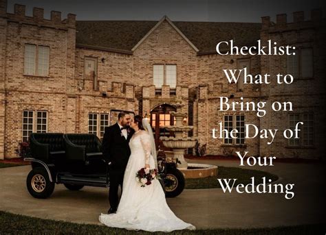 Essential Checklist for Your Castle Wedding Package