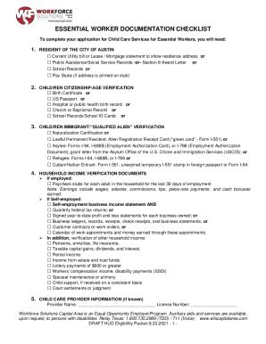 Essential Documentation Checklist