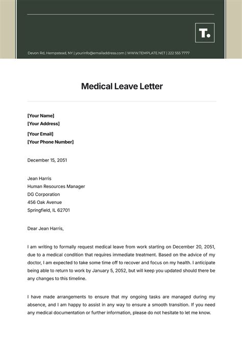 Essential Elements What Your Medical Leave Letter Must Include