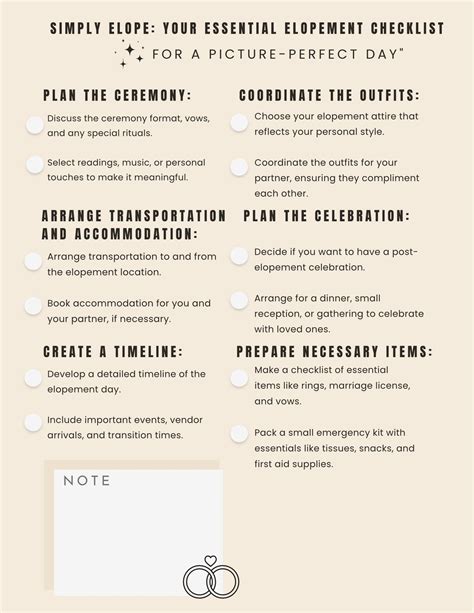 Essential Elopement Vendor Checklist