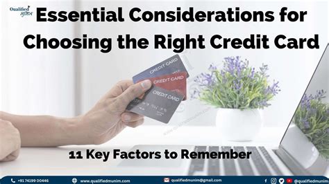 Essential Factors When Choosing Your Card