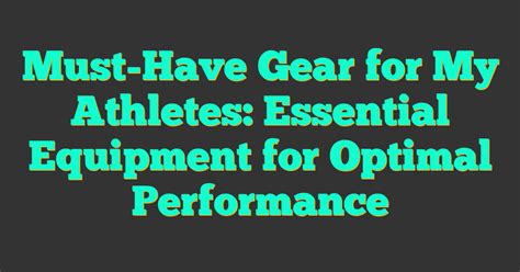 Essential Features for Optimal Performance