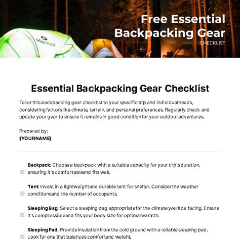 Essential Gear and Attire Checklist
