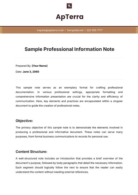 Essential Information to Note