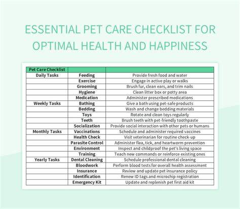 Essential Pet Policies Checklist