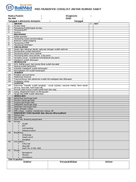 Essential Pre-Transfer Checklist