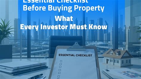 Essential Preparation Checklist Before Buying