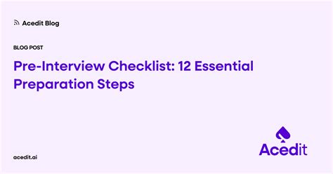 Essential Preparation Steps
