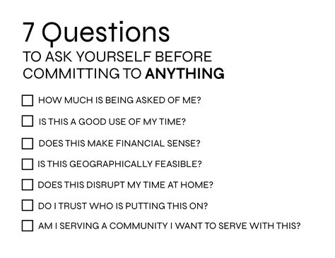 Essential Questions to Ask Before Committing