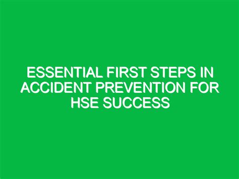 Essential Steps for Prevention