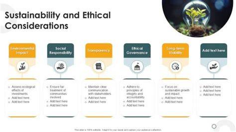Ethical Sustainable Considerations