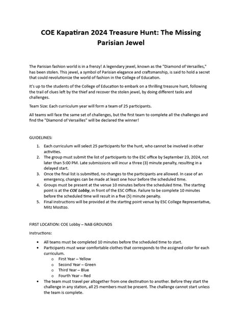 Ethical Treasure Hunt Guidelines