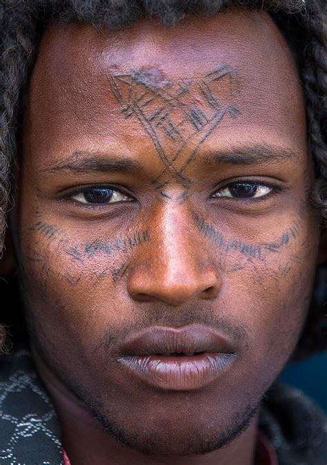 Tribal tatoo, Ethiopia African culture, African