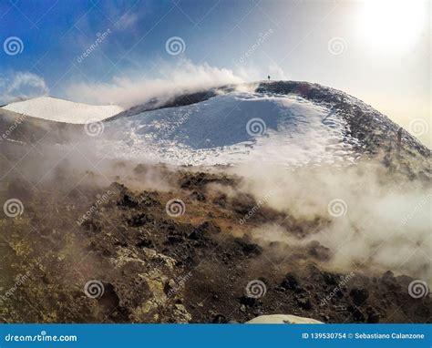 Etna Crater Summit View