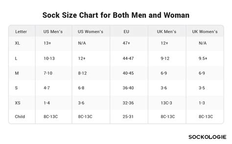 Eu Sock Size Chart
