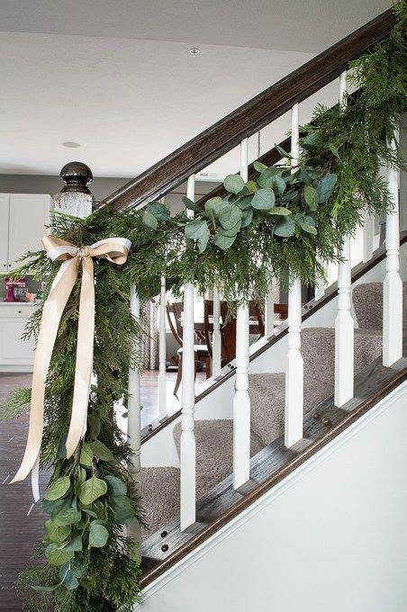 Eucalyptus Stair Garland Christmas: A Natural And Elegant Touch To Your Holiday Decor
