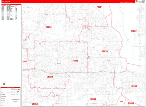 Euless Map Print Euless Map Poster Wall Art Tx City Map Etsy