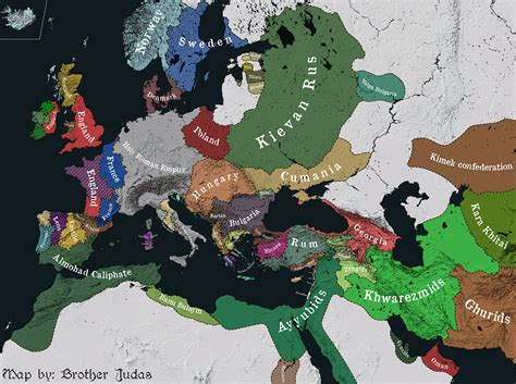 Europe Map 13Th Century