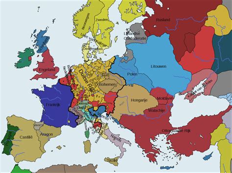 Europe Map In 1500