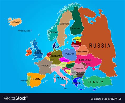 European Map With Country Names