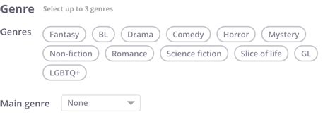 Ev01 genre selection screen