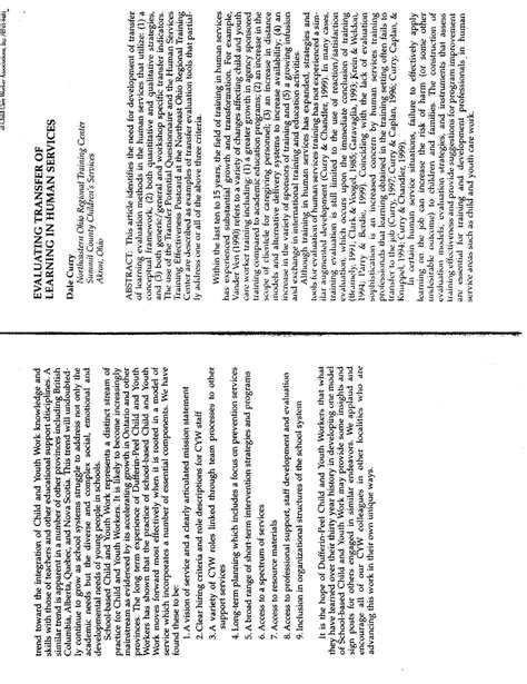 Evaluating Transfer Services