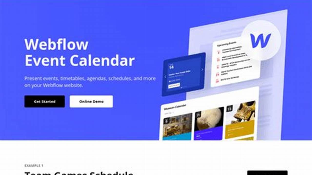 Event Calendar Webflow