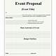 Event Planning Proposal Template Free
