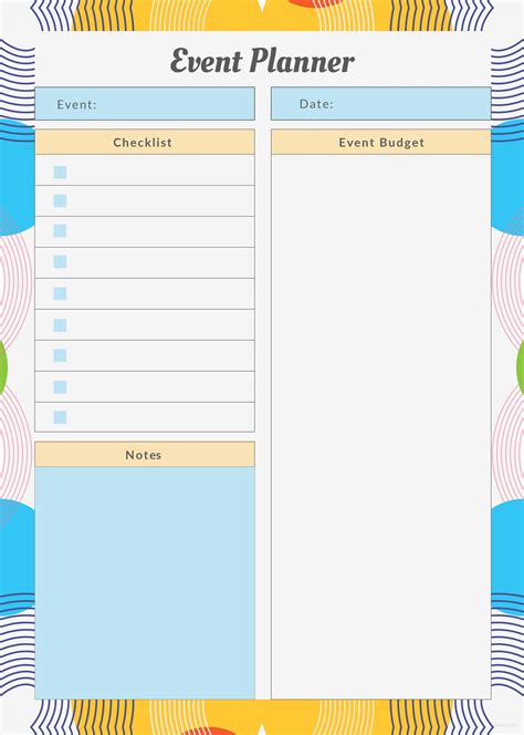 Event Planning Tools Templates