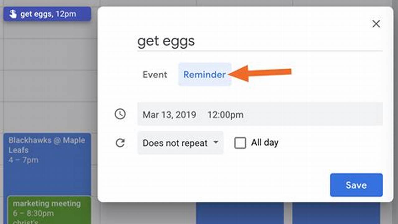 Event Reminder Google Calendar