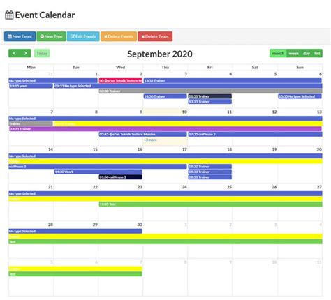 Event Booking Calendar Php Script Free