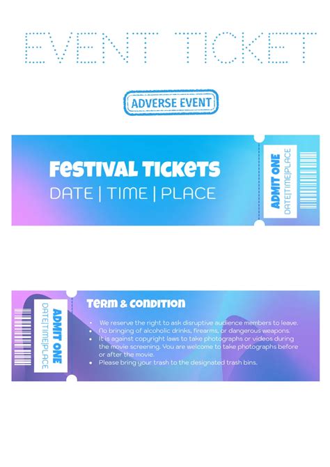 Event Ticket Template Google Docs