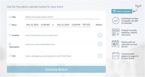 Eventable Free Add To Calendar Button