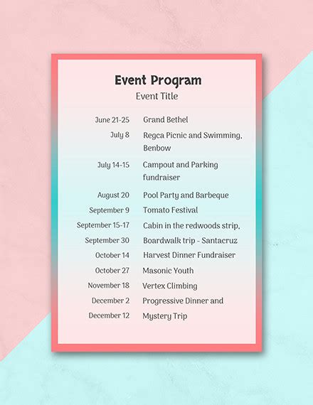 Events and Programs