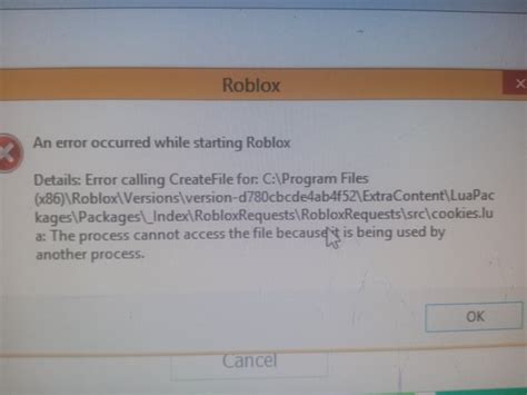 Every time I launch the Roblox Player, this error appears. What 