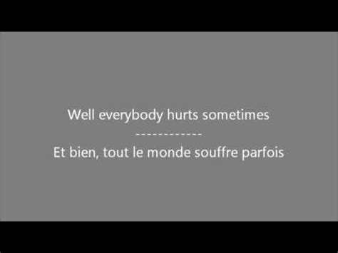 Everybody Hurts Traduction