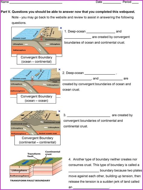 Evidence Of Plate Tectonics Worksheet