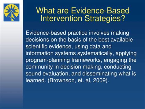 Evidence-Based Practices for Effective Interventions